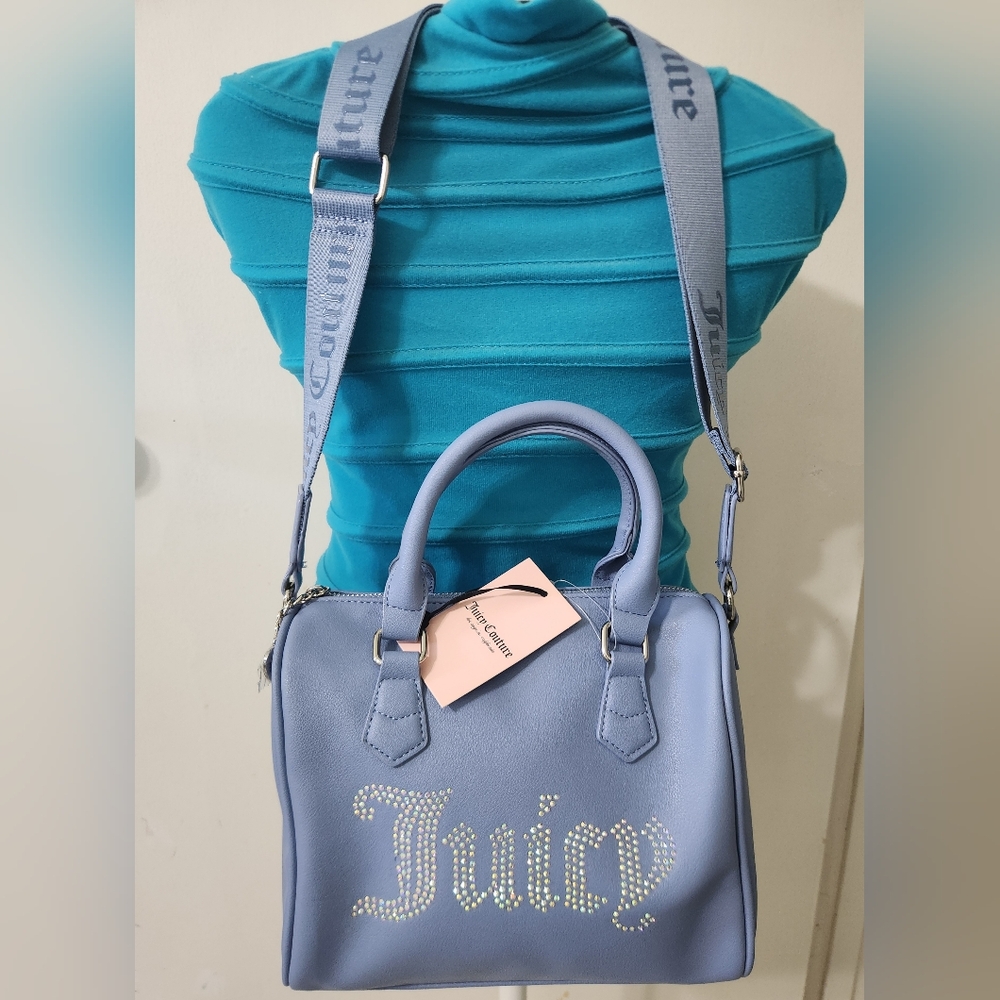 Juicy Couture Slate Blue Satchel Bag Adustable Strap